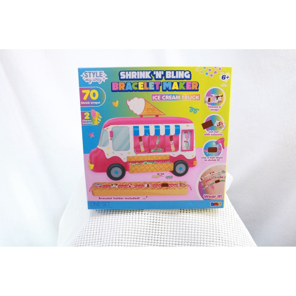 Style My Way Bracelet Maker Kids Shrink N Bling Ice Cream Truck 70 Wraps 9195825